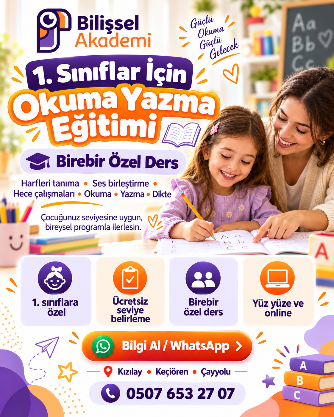 1. Sınıf Okuma Yazma Özel Ders